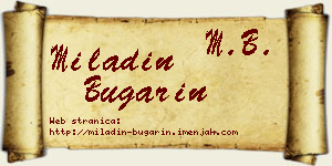 Miladin Bugarin vizit kartica